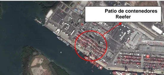Ilustración 1.Ubicación geográfica del Puerto Marítimo de Guayaquil  Fuente: Google Earth 