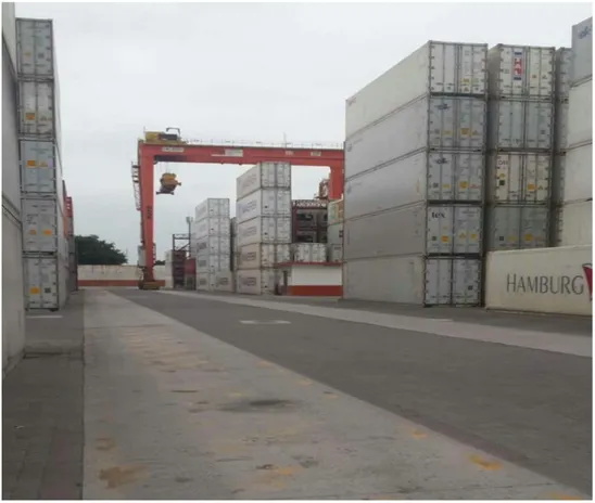 Ilustración 10 Patio de contenedores del Puerto Marítimo de Guayaquil. 
