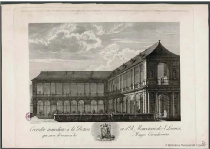 Figure 1. Tomás López Enguídanos 1800, Corredor inmediato  a la Botica en el Real Monasterio de S