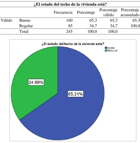 Figura 19 ¿El estado del techo de la vivienda está? 
