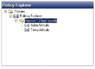 Figura 2. 4 Vista del Policy Explorer. 