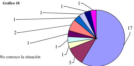 Gráfico 18 171 1 1 312111No conozco la situación