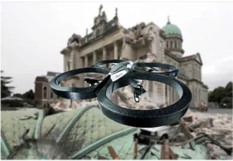 Fig.  2. MAV put to use in a mission inside a ruined building.