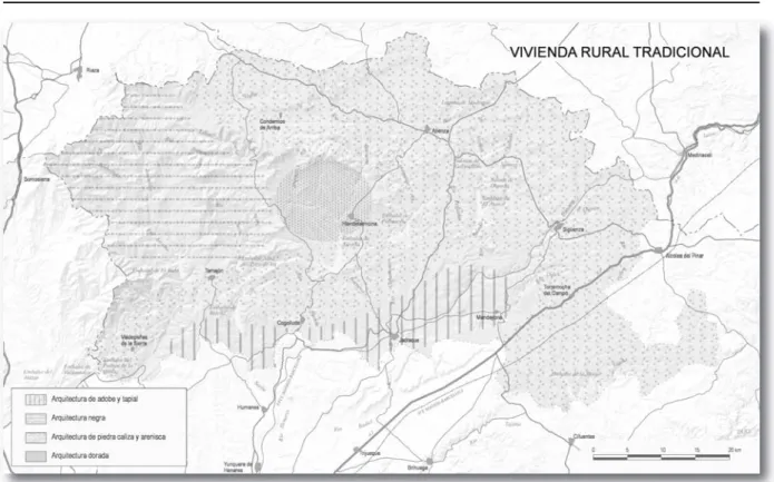 Figura 5.- Vivienda rural tradicional. Fuente: Atlas del turismo rural de la Sierra Norte de Guadalajara.