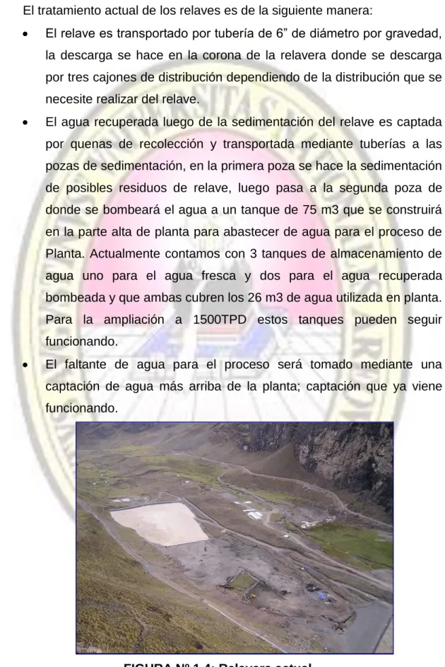 FIGURA Nº 1.4: Relavera actual