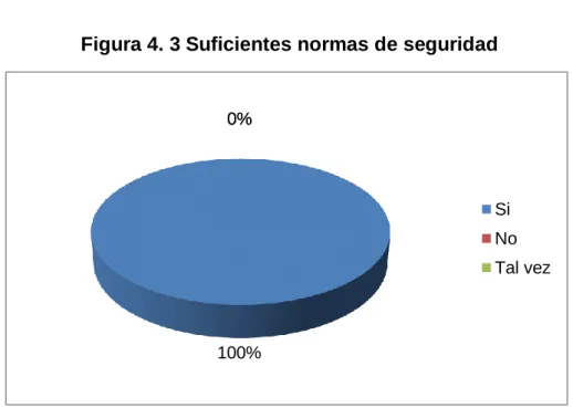 Tabla 4. 3 Suficientes normas de seguridad 