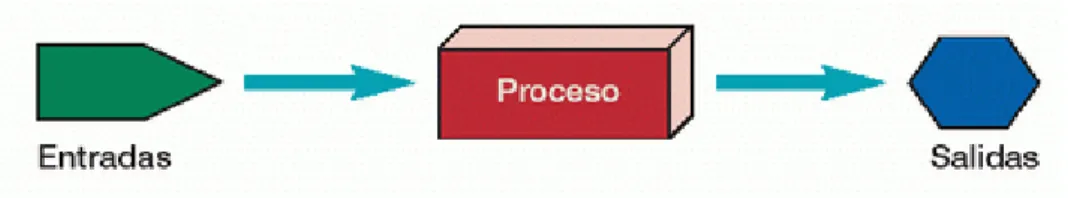 Gráfico  1  Conjunto  de  actividades  mutuamente  relacionadas,  o  que  interactúan  las  cuales  transforman elementos de entradas en salidas