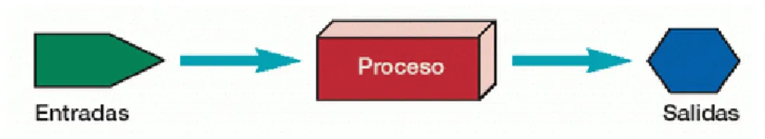 Gráfico  1.  Conjunto  de  actividades  mutuamente  relacionadas,  o  que  interactúan las cuales transforman elementos de entradas Y salidas