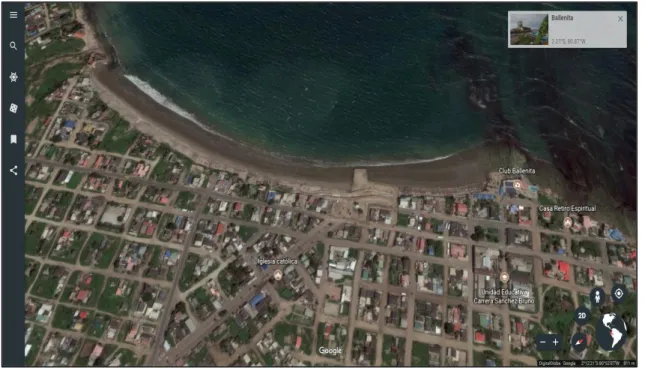 Ilustración 1: Ubicación de la Obra turística Malecón de Ballenita  Fuente: (Google Maps, 2017) 