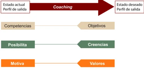 Figura 8. Esquema de la relación de los valores y las creencias en un proceso de coaching