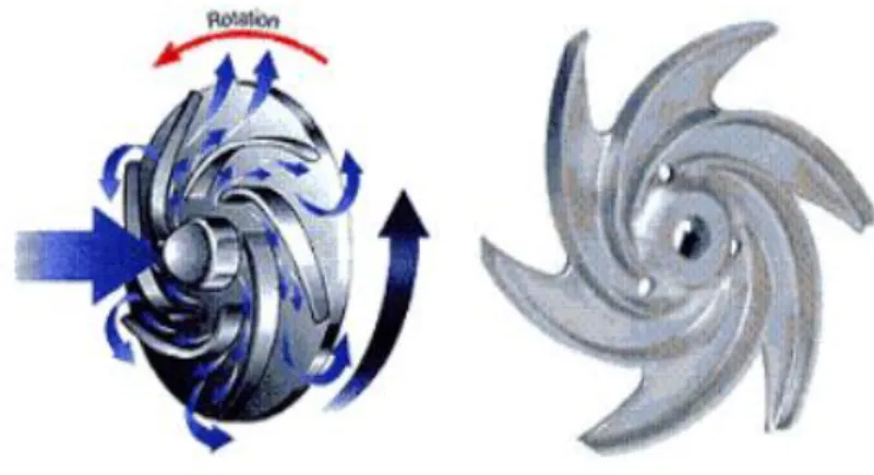 Figura 1.8 Impulsor de una bomba centrifuga. 