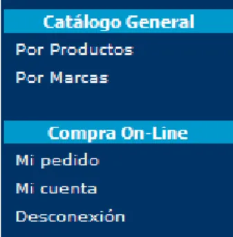 Figura 7. Menú de la Botiga Virtual.