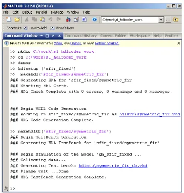 Figura 2.4 Ventana Command Window de Matlab. 