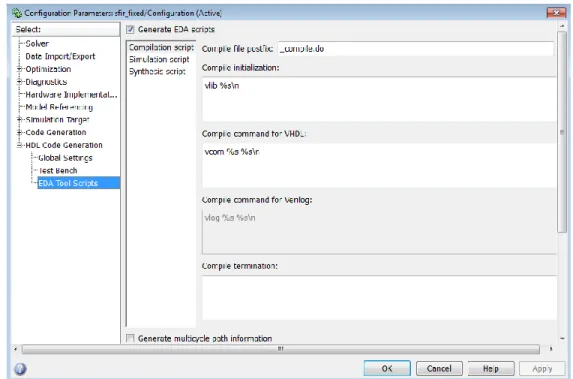 Figura 2.7 Ventana EDA  Tool Scripts de Matlab. 