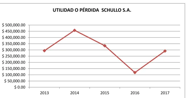 Figura 8. Utilidad o Pérdida Schullo S.A. 