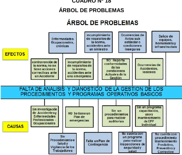 CUADRO Nº 18  ÁRBOL DE PROBLEMAS 