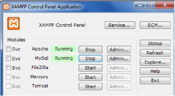 Figura 3.2- Panel de control del servidor. 