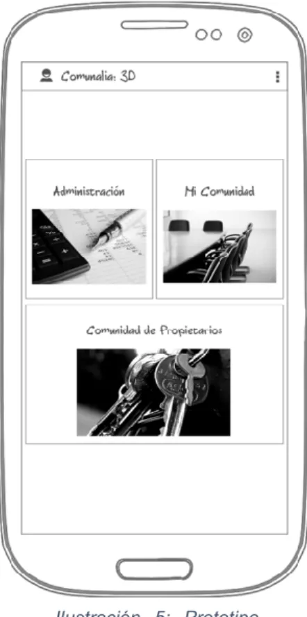 Ilustración  5:  Prototipo  -  Menú principal 