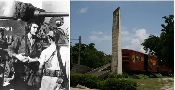 Figura 11 y 12. El Cmdte. Ernesto Guevara de la Serna durante la Batalla de Santa Clara