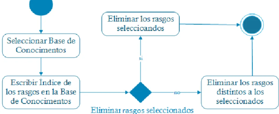 Figura 10:   Eliminar rasgos  de  conjunto de datos 