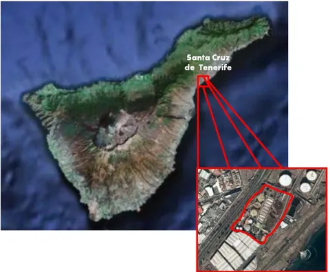 Ilustración 1. Localización de la EDAR de Santa Cruz de Tenerife. 