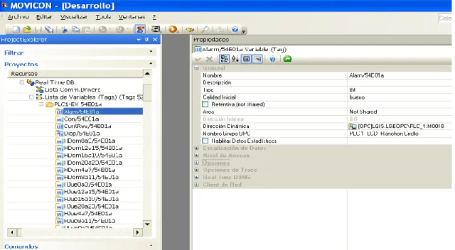 Figur a 2.1 Lista de  variables. 