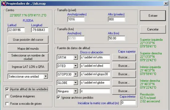 Figura  2.2 Extracción  de los datos de elevación 