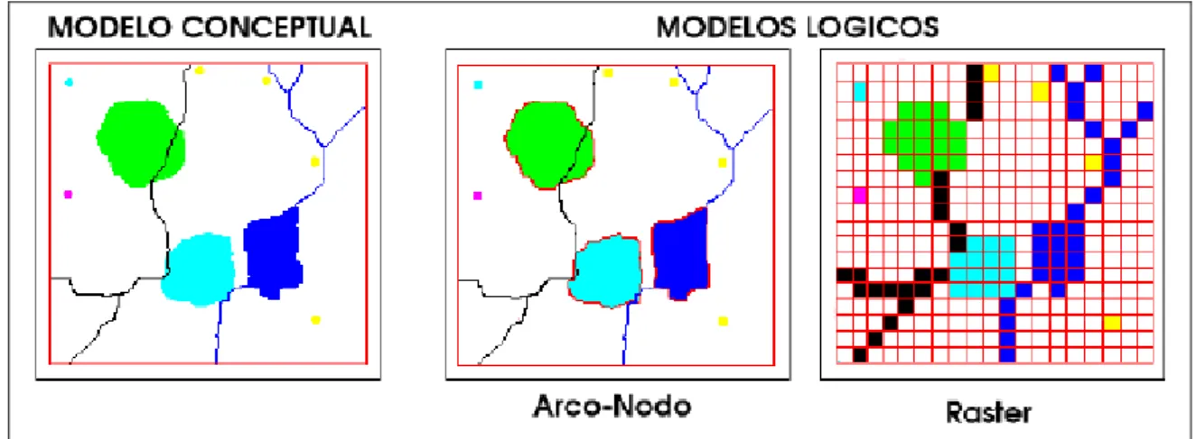 Figura 9. Models lògics per representar entitats. 