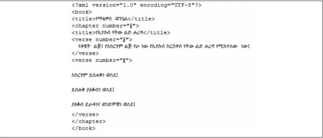 Fig. 9 - Codificació d'un document XML versió 1.0 