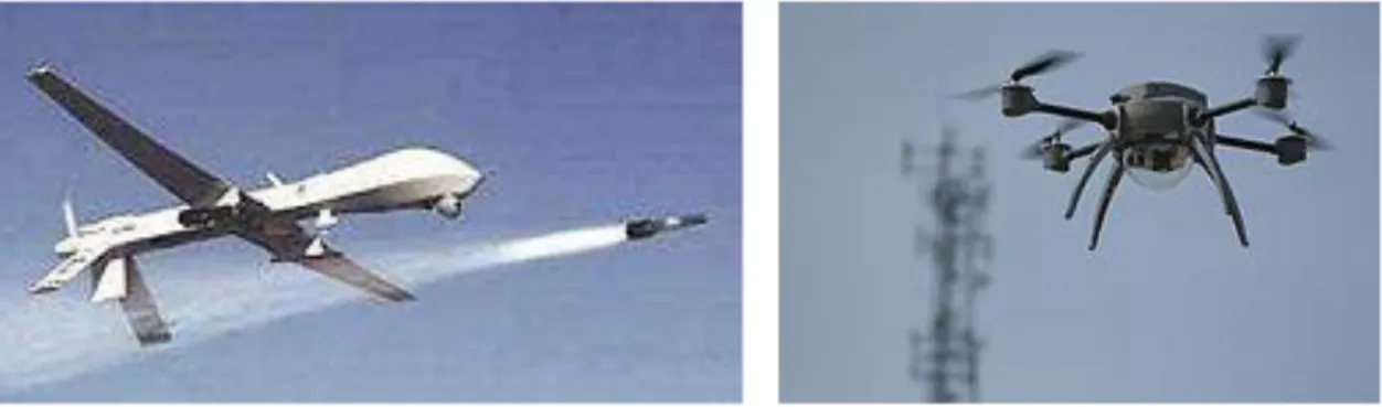 Figura 1-6 MQ1-Predator lanzando un misil.  Figura 1-7 Aeryon Scout en pleno vuelo. 