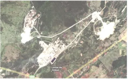 Figura 2: Mapa satelital de la fábrica de Cementos Cienfuegos S.A. 