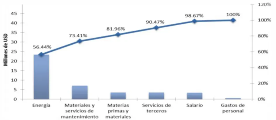 Gráfico 1: Estructura de gastos totales de la empresa del año 2013. 