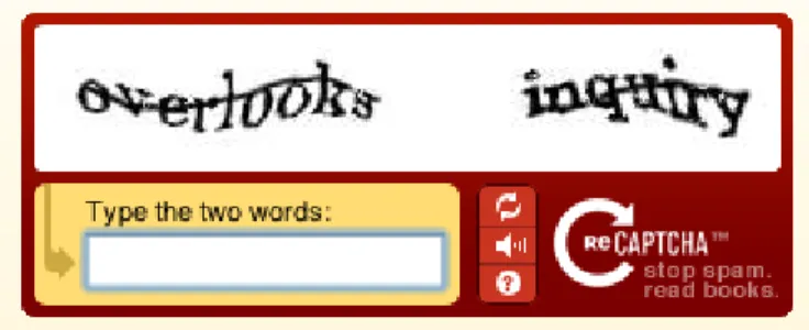 Figura 3. Exemple de CAPTCHA utilitzat en una pàgina web.