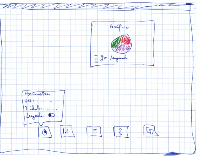 Figura  2:  Aplicación  ejecutando  un  elemento  de  visualización  y  en  proceso  de  adicionar  otro