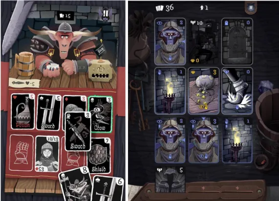 Fig.  7  Card Crawl y Card Thief, ambos de Tiny Touch Tales 