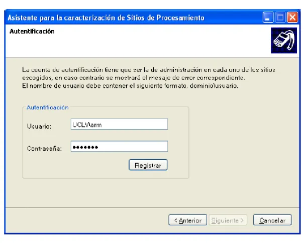 Figura 2.8. Pantalla de Autentificación 