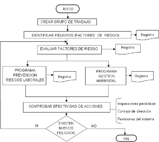 Figura 2.5: Procedimiento para la identificación, evaluación y control de riesgos laborales y ambientales