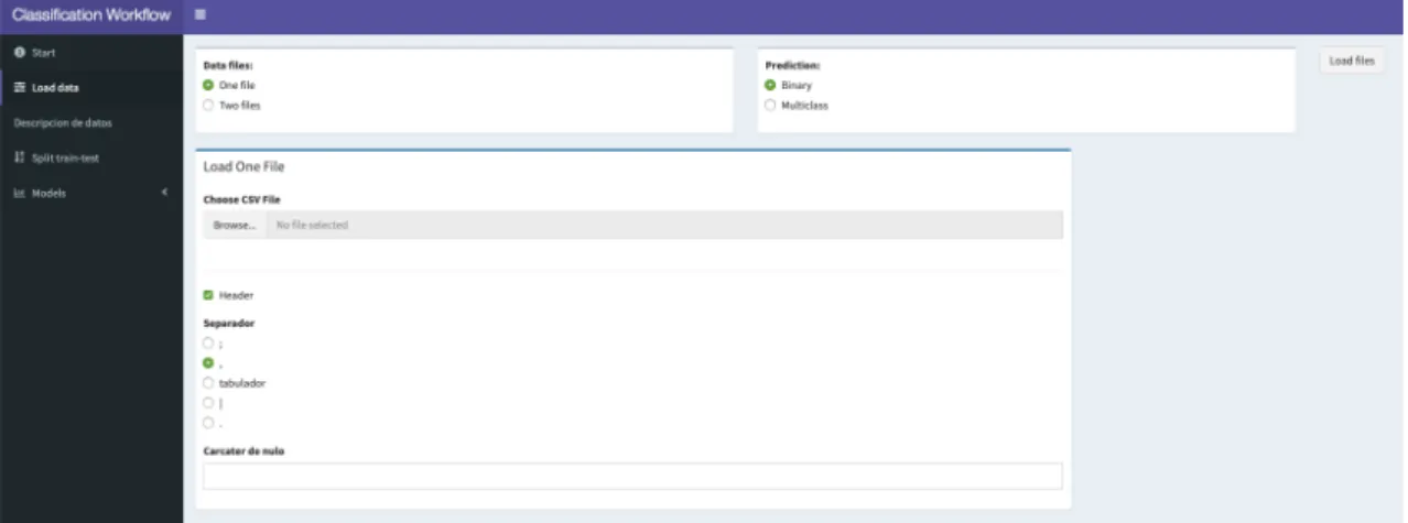 Figura A.1.1: Carga de datos con un fichero