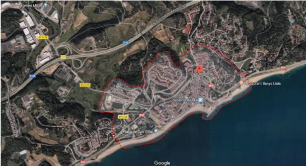 Figura 13. Zona de cobertura (Font: Google Maps). 