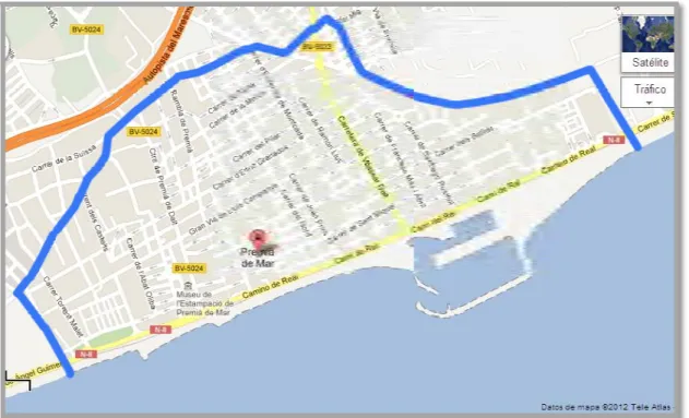 Figura 2: Mapa situació Premià de Mar (Google Maps) 