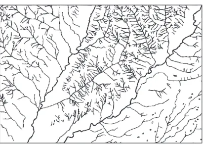 Fig. 4.2.- Esquema de la red de drenaje de la Hoja de Gradefes (162).