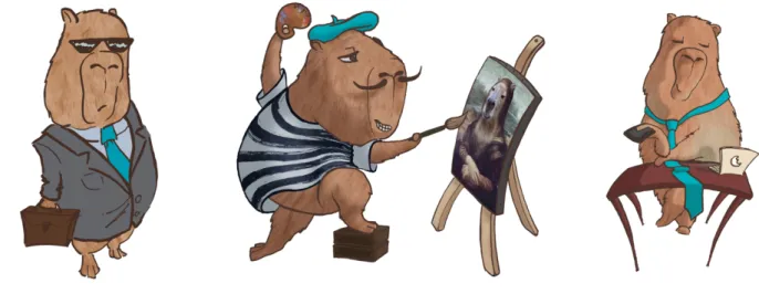 Figura 9: Ilustraciones de Capybara Studio. 