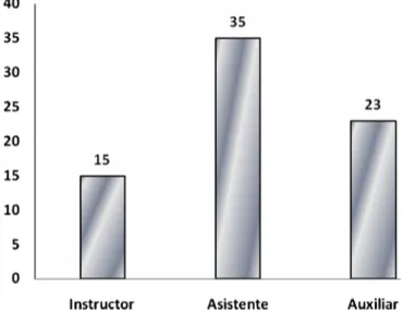 Gráfico 4. Distribución de profesores según categoría docente. 
