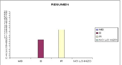 Gráfico 15.   Realización de resumen  