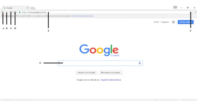 Figura 6 Ventana del navegador Google Chrome. 