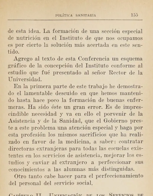gráfico de la concepción del Instituto conforme al estudio que fué presentado al señor Rector de la