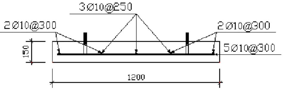 Figura 2.3: Corte del cimiento. 