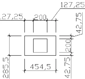 Figura 2.6: Cimiento simplificado. 