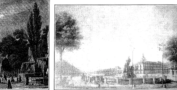 Fig. 6.-EL SALaN DEL PRADO VISTO DESDE SU EXTREMO SEPTENTRIO- SEPTENTRIO-NAL. (Grabado anónimo del siglo XVIII).