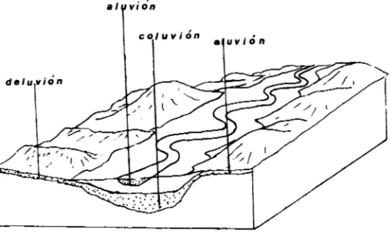 Fig. 5. - Tipos de yacimientos detríticos.